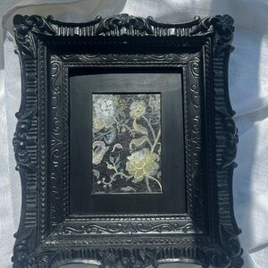“Obsidian Flora” Ornate Black Picture Frame